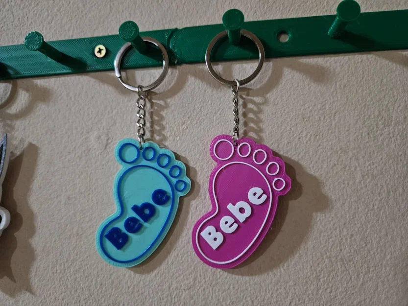Bộ mẫu móc khóa kỷ niệm 3D xinh xắn cho tiệc Baby Shower - Image 3