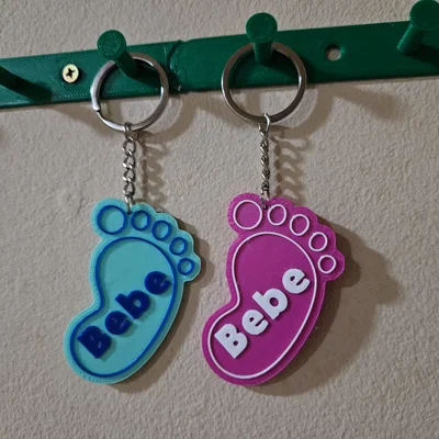 Bộ mẫu móc khóa kỷ niệm 3D xinh xắn cho tiệc Baby Shower