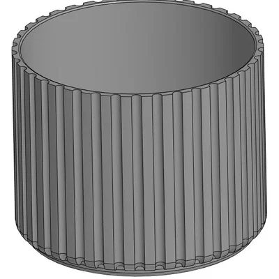 Mẫu Chậu Cây 3D Hình Trụ Tinh Tế Có Rãnh Trang Trí