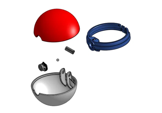 Mô hình Pokéball đóng mở được - File in 3D chất lượng cao - Image 1