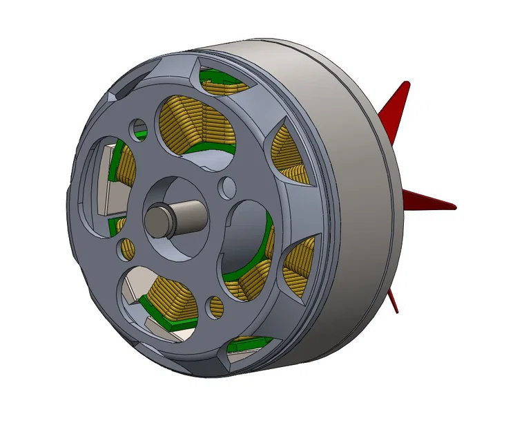 Mô hình động cơ điện DC (DC Motor) chi tiết dành cho in 3D - Image 1