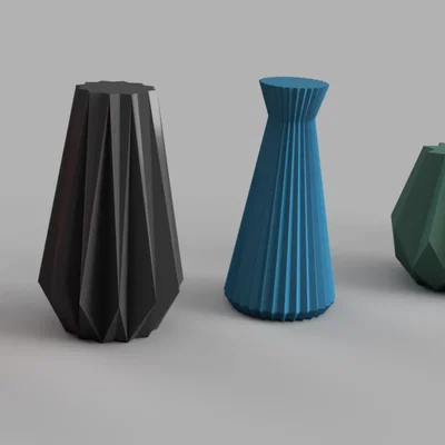 Bộ sưu tập bình hoa nghệ thuật phong cách Origami - In 3D độc đáo