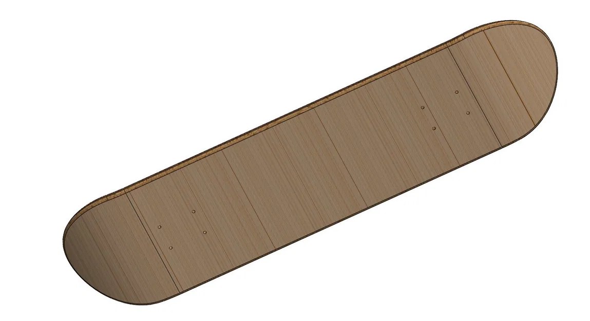 Mô hình ván trượt Skateboard 3D cơ bản - File in chất lượng - Image 1