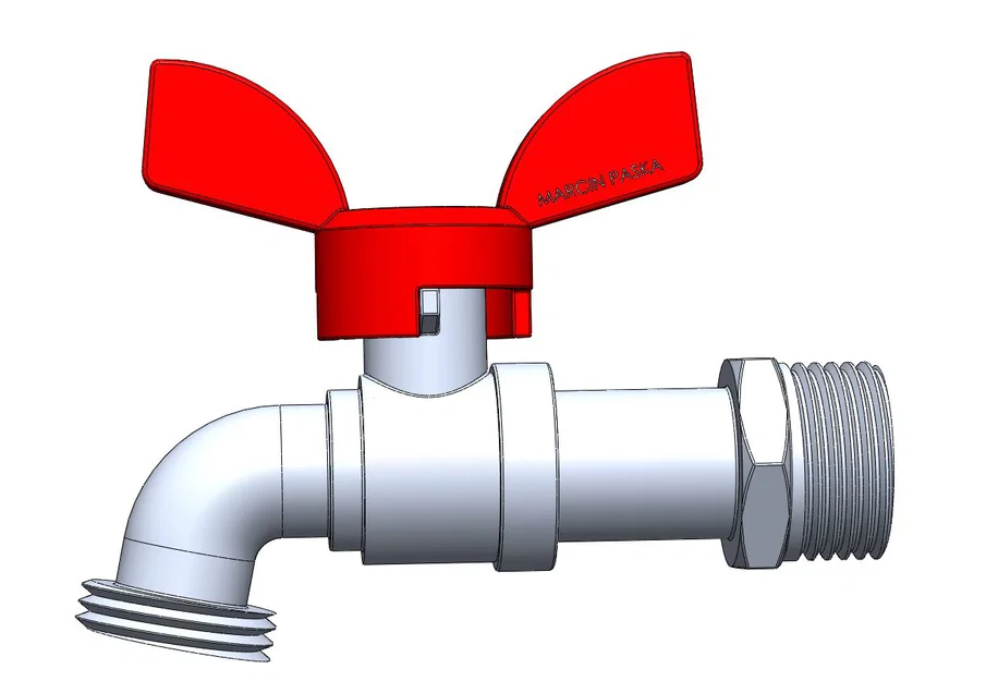 Mô hình van vòi nước 3D (Water Tap Valve) thiết kế chuẩn - Image 1