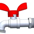 Mô hình van vòi nước 3D (Water Tap Valve) thiết kế chuẩn - Thumbnail 1