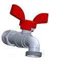 Mô hình van vòi nước 3D (Water Tap Valve) thiết kế chuẩn - Thumbnail 3