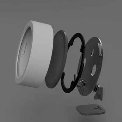 Case gắn tường/để bàn cho màn hình tròn Waveshare 5 inch