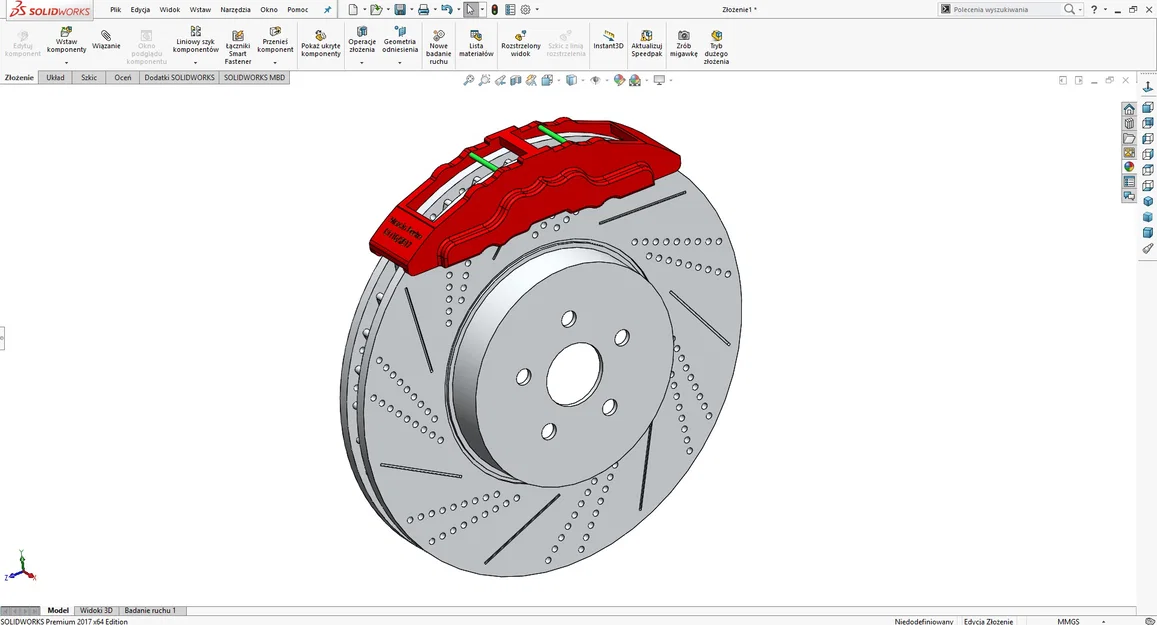 Mô hình đĩa phanh ô tô hiệu năng cao (Brake Disc) in 3D chi tiết - Image 1