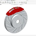 Mô hình đĩa phanh ô tô hiệu năng cao (Brake Disc) in 3D chi tiết - Thumbnail 1