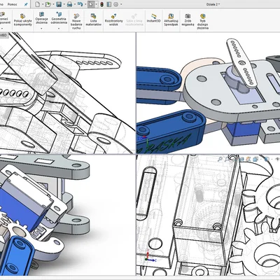 Mô hình tay gắp robot (Gripper) cơ khí 2 ngón in 3D