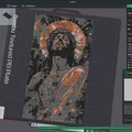 Tranh treo tường nghệ thuật Jesus - Mô hình in 3D HueForge độc đáo - Thumbnail 3