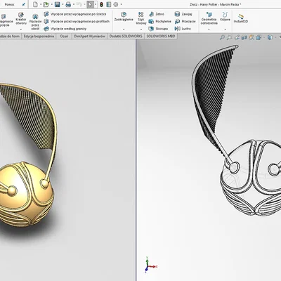 Golden Snitch (Harry Potter) - Mô hình 3D