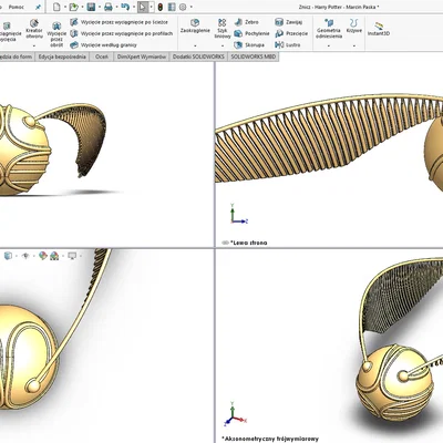 Golden Snitch (Harry Potter) - Mô hình 3D