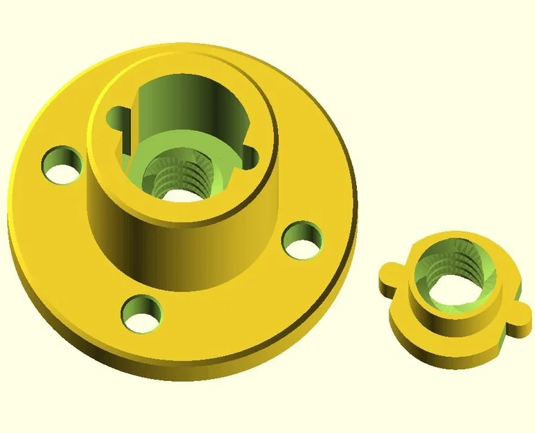Đai ốc chống rơ cải tiến (Anti Backlash Nut) trong OpenSCAD - Image 1
