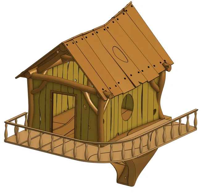 Mô hình nhà cho chim và khay đựng thức ăn cho sóc in 3D - Image 4