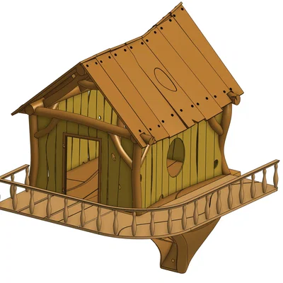 Mô hình nhà cho chim và khay đựng thức ăn cho sóc in 3D
