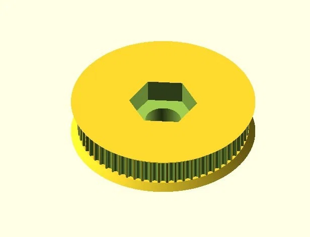 Pulley tham số cho dây đai răng trong OpenSCAD - Image 1