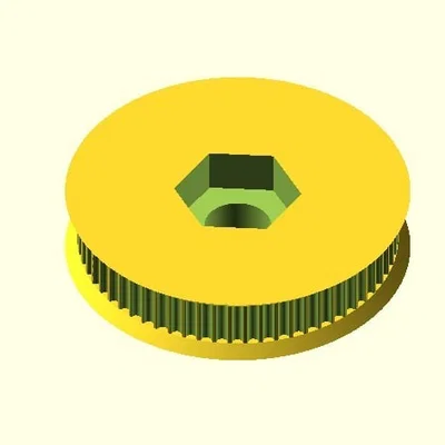 Pulley tham số cho dây đai răng trong OpenSCAD
