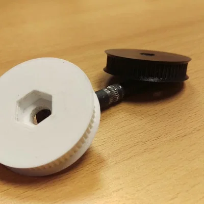 Pulley tham số cho dây đai răng trong OpenSCAD