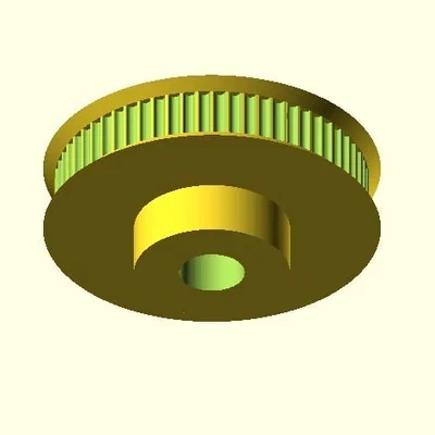 Pulley tham số cho dây đai răng trong OpenSCAD