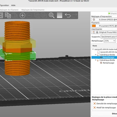 Khớp nối (raccord) 3/4 inch đực-đực