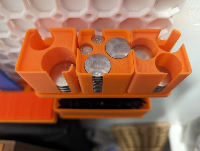 Bin Gridfinity/Multiboard cho pin CR/LR 2032 & 2450 - Image 1