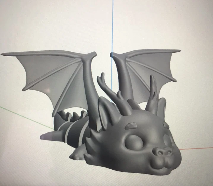 Mô hình rồng rừng có cánh đáng yêu - Thiết kế in 3D độc đáo - Image 1