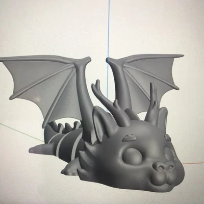 Mô hình rồng rừng có cánh đáng yêu - Thiết kế in 3D độc đáo