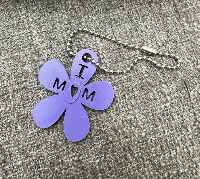 Móc khóa hoa I love MOM - Image 1