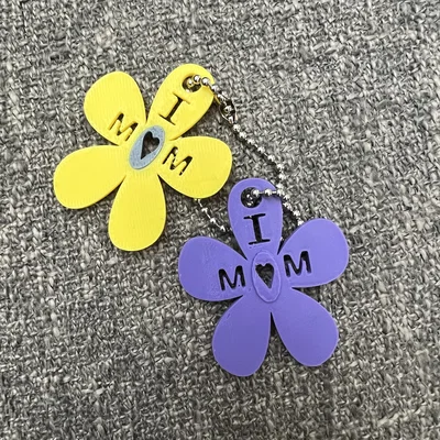 Móc khóa hoa I love MOM