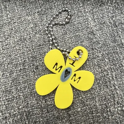 Móc khóa hoa I love MOM