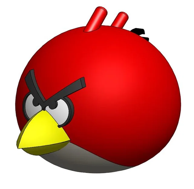 Mô hình 3D Angry Birds Red đáng yêu để in 3D - Image 1