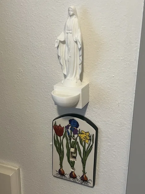 Bình Nước Thánh Đức Mẹ Maria (Virgin Mary Holy Water Font) - Image 1