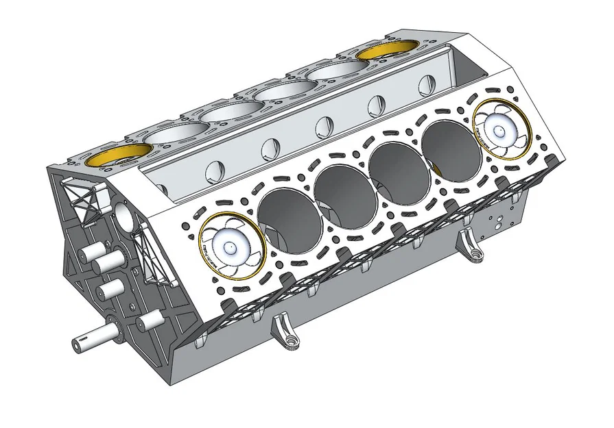 Mô hình động cơ V12 3D: Thiết kế chi tiết cho người mê kỹ thuật - Image 3