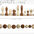 Bộ cờ vua 3D đẹp mắt: File in 3D chất lượng cao - Thumbnail 6