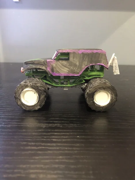 Monster Truck Grave Digger – Mẫu xe monster truck in 3D (bánh quay được) - Image 2