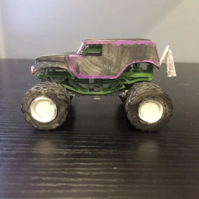 Monster Truck Grave Digger – Mẫu xe monster truck in 3D (bánh quay được)