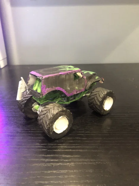 Monster Truck Grave Digger – Mẫu xe monster truck in 3D (bánh quay được) - Image 4