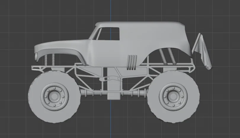 Monster Truck Grave Digger – Mẫu xe monster truck in 3D (bánh quay được) - Image 5