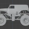 Monster Truck Grave Digger – Mẫu xe monster truck in 3D (bánh quay được) - Thumbnail 5