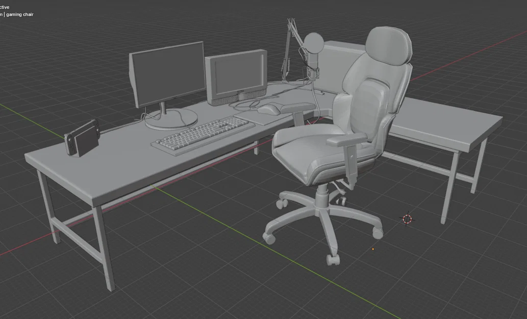 Mô hình ghế Gaming 3D thu nhỏ cho góc decor máy tính - Image 3