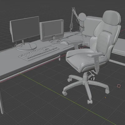 Mô hình ghế Gaming 3D thu nhỏ cho góc decor máy tính