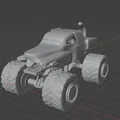 Monster Truck Monster Mutt (in 3D full, bánh xe quay được) - Thumbnail 7