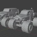 Monster Truck Monster Mutt (in 3D full, bánh xe quay được) - Thumbnail 8