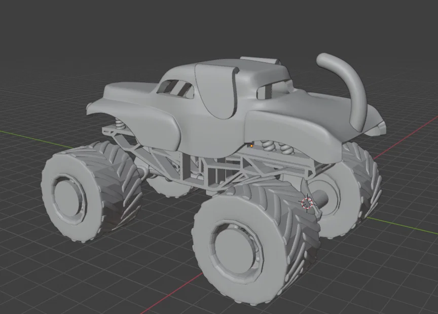 Monster Truck Monster Mutt (in 3D full, bánh xe quay được) - Image 9