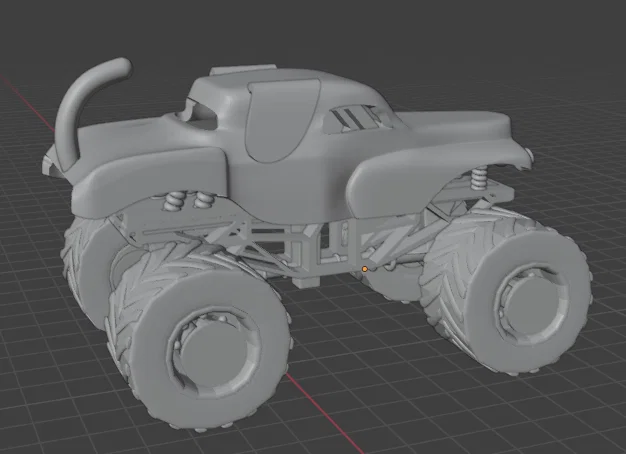 Monster Truck Monster Mutt (in 3D full, bánh xe quay được) - Image 11