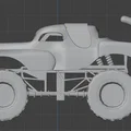 Monster Truck Monster Mutt (in 3D full, bánh xe quay được) - Thumbnail 12
