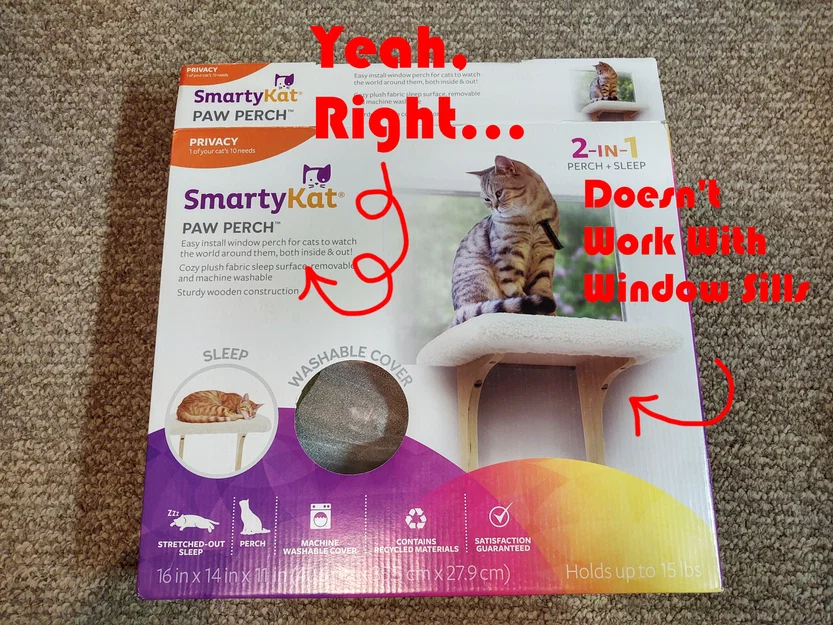 Bracket kệ mèo cho “SmartyKat Paw Perch”, hoặc tự làm kệ mèo của bạn - Image 3