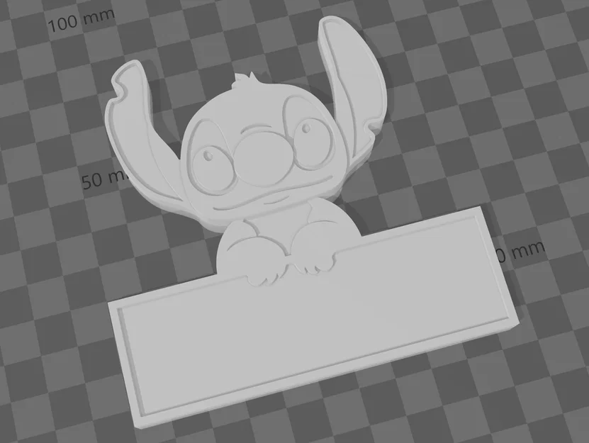 Mô hình 3D Stitch cầm bảng ghi chú tùy chỉnh dễ thương - Image 1