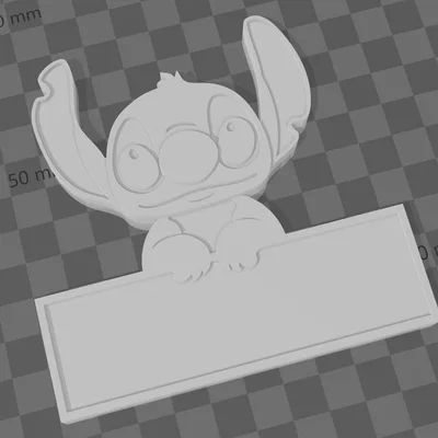 Mô hình 3D Stitch cầm bảng ghi chú tùy chỉnh dễ thương